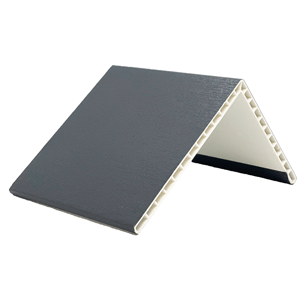 80mm x 100mm Anthracite Grey PVC Hollow Rigid Angle 5m image
